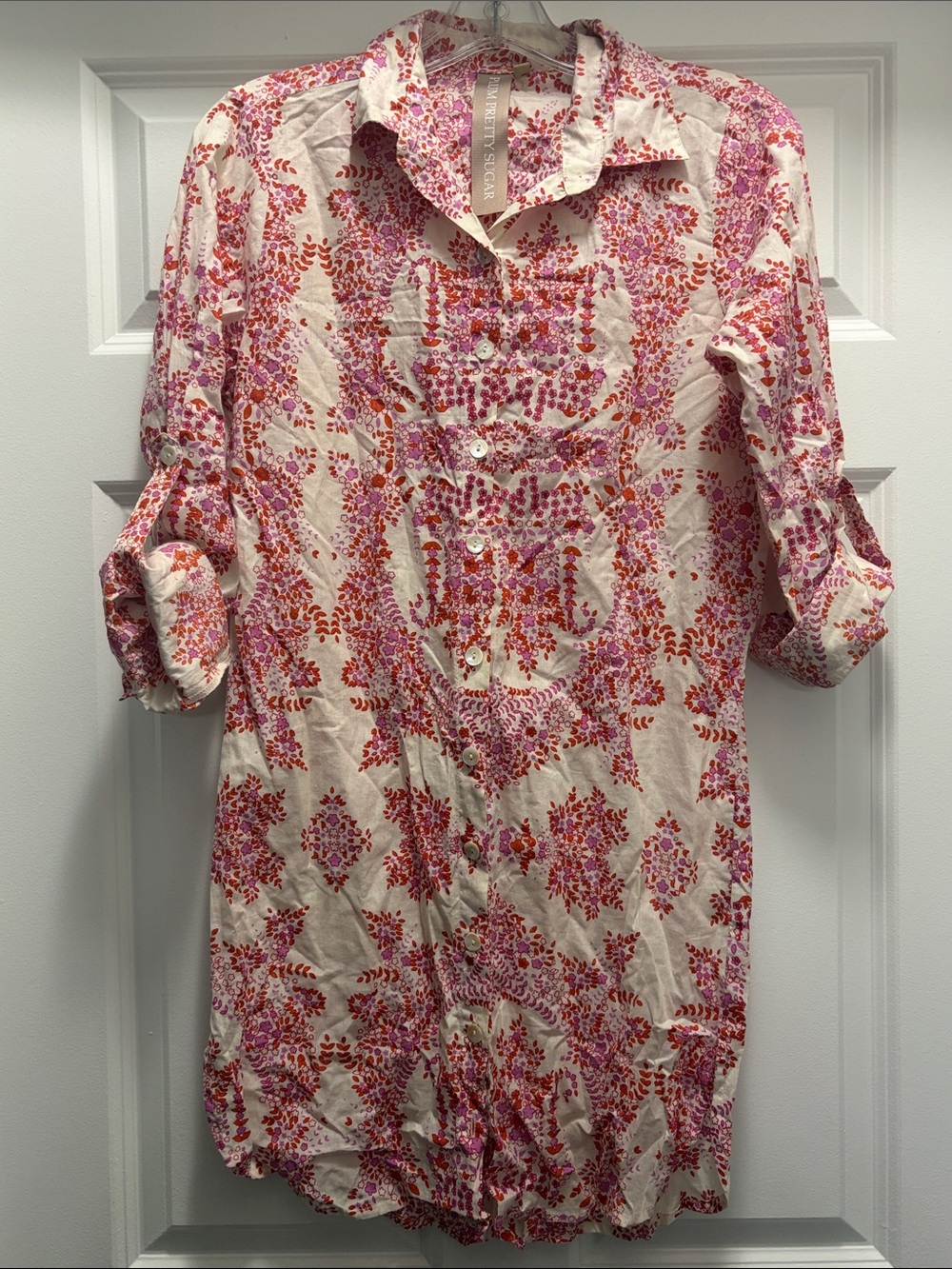 Anthropologie Plum Pretty Sugar floral print tunic dress